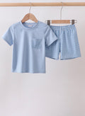 Blue plaid set