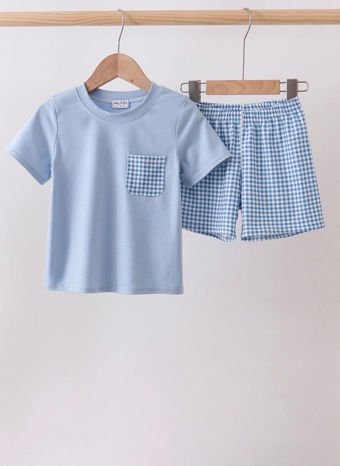 Blue plaid set
