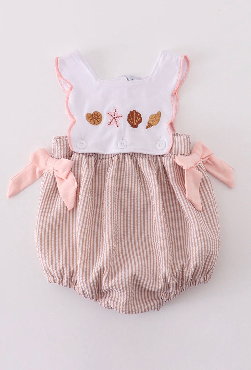 Brown shell starfish onesie