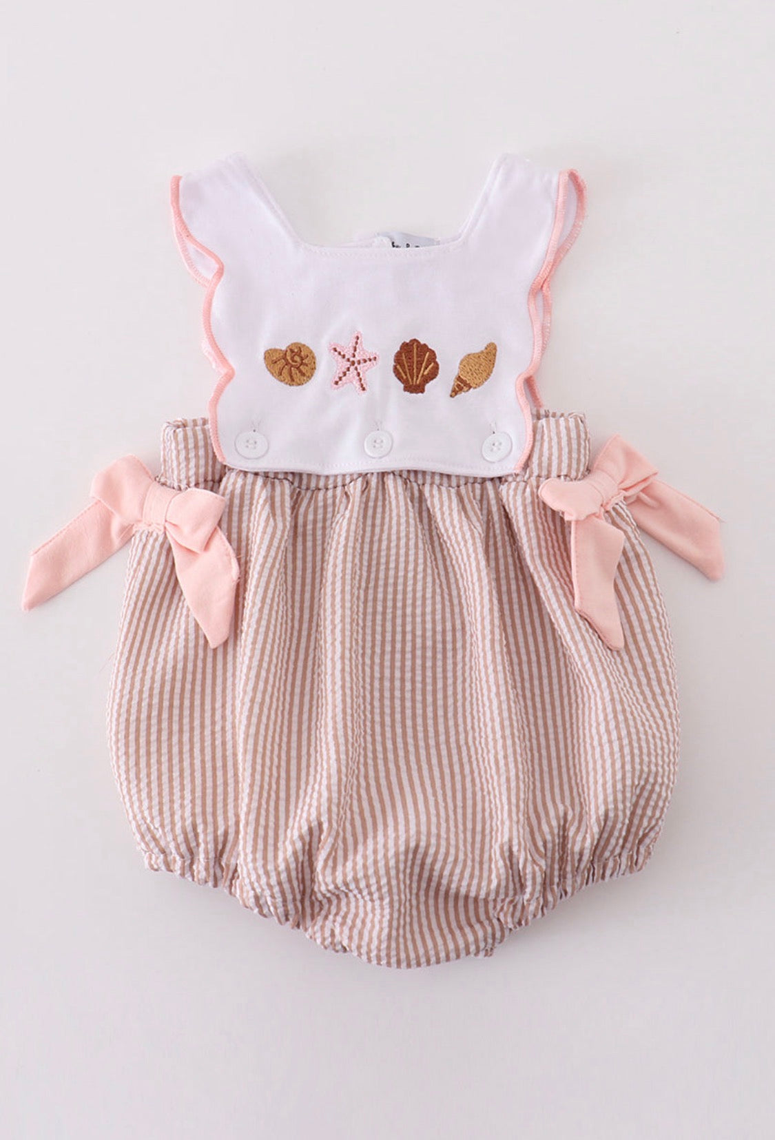 Brown shell starfish onesie