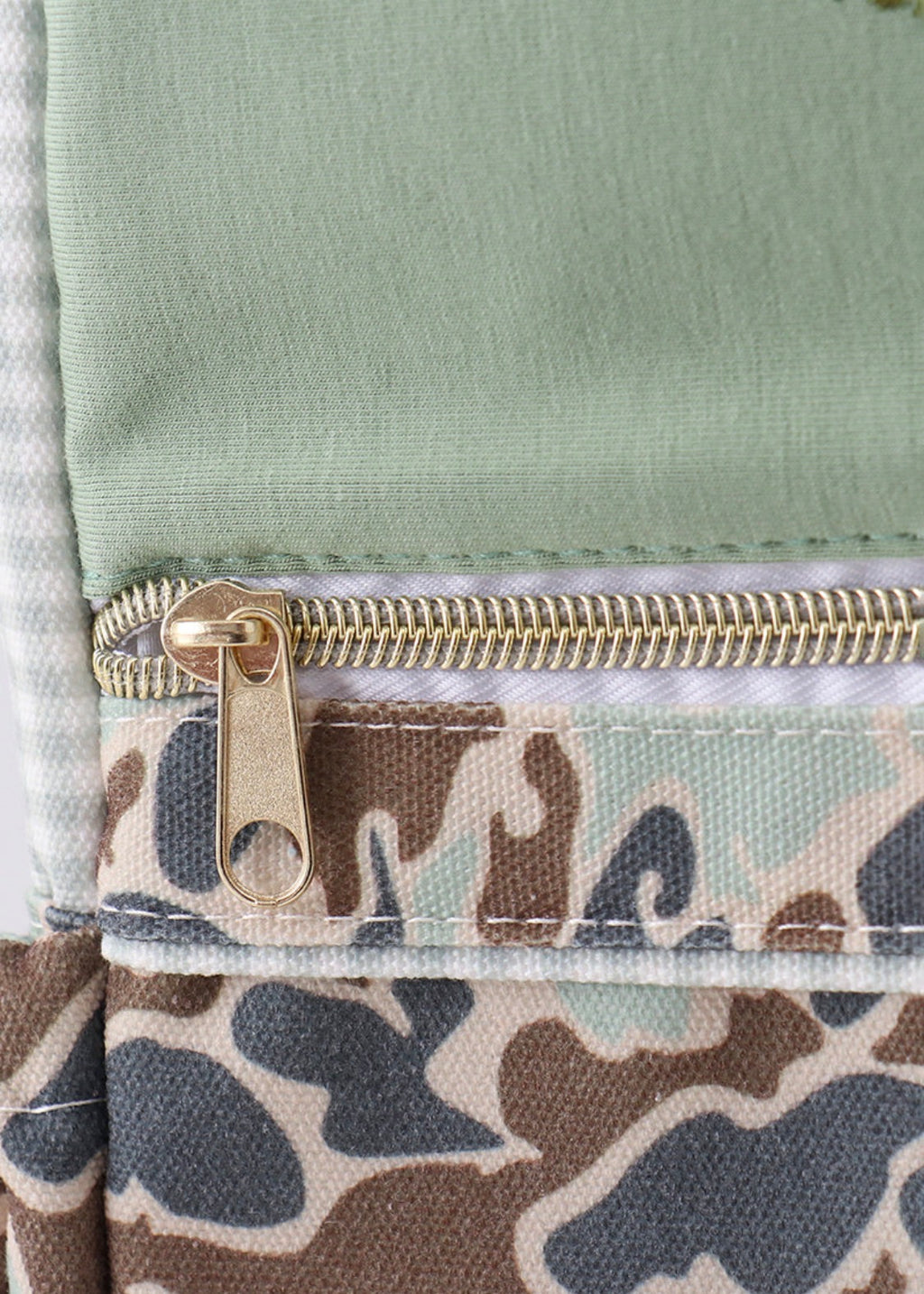 Camouflage deer diaper bag