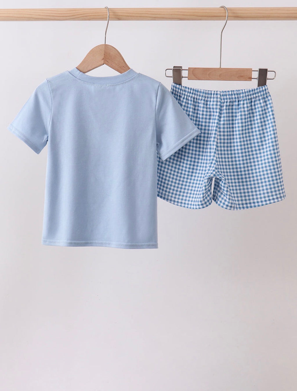 Blue plaid set
