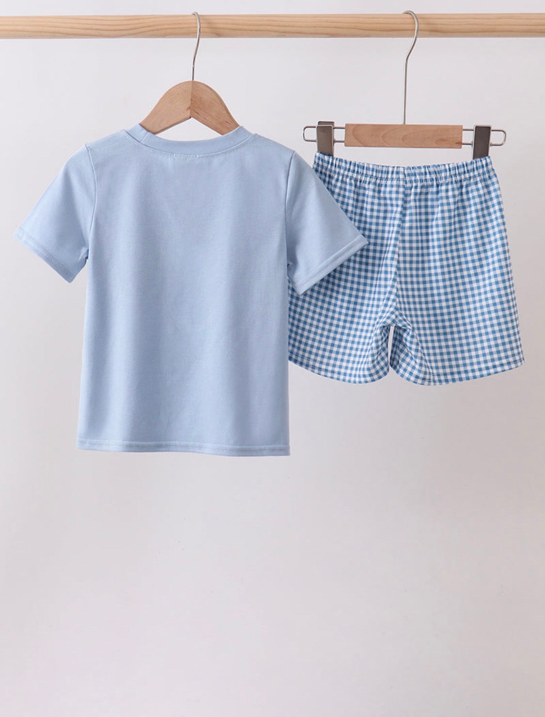 Blue plaid set